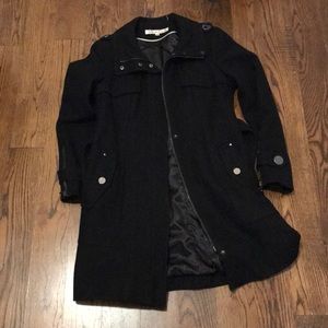 Kenneth Cole Men’s Wool Blend Pea Coat with Belt